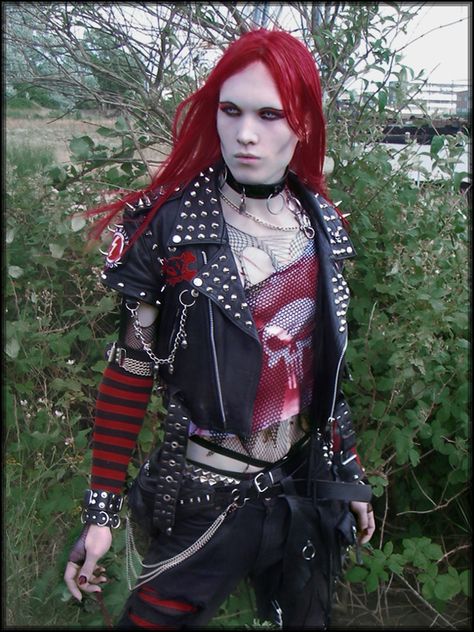 Defiant Nature by R4za.deviantart.com on @DeviantArt Spider Outfit, Indie Outfits Alternative Fashion, Cybergoth Fashion, Gothic Mode, Goth Guys, Cyberpunk Clothes, Goth Outfit, Punk Clothing, Leather Clothes