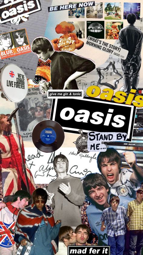 Osmosis Oasis Wallpaper, Oasis Band, Wallpaper 2024, Be Here Now, Liam Gallagher, Living Forever, Gin And Tonic, Baby Star, Music Bands