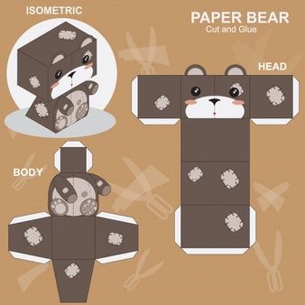 Plantilla de perro de papel | Vector Premium Paperized Template, Cute Paper Template, 3d Paper Crafts Templates, Paper Craft Templates Printable, Template Paperized, Paper Crafts Templates, Paper Figure Template, Papercraft Cute, Template Papercraft