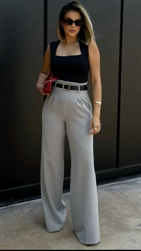 Outfit Formal Mujer, Style For Fall, Wide Leg Pants Outfit, Fashionable Work Outfit, Getting Bored, Effortless Outfit, Business Casual Outfits For Work, Cozy Style, Fashion Fail