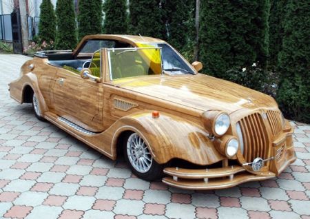 The Wooden Car with a Split Personality Cool Car Paint Jobs, Wooden Cars, Car Paint Jobs, Wooden Car, Weird Cars, Sports Cars Luxury, Car Painting, Beautiful Cars, Exotic Cars