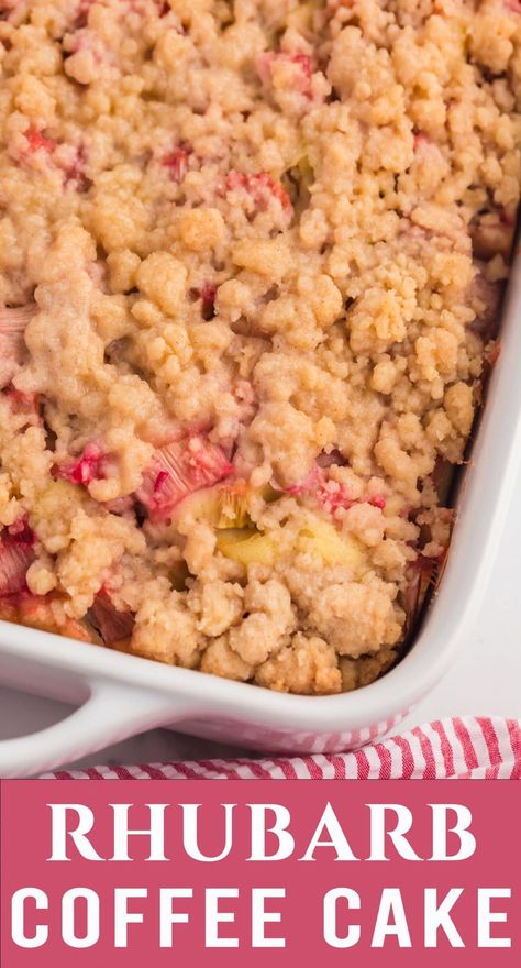 Rhubarb Recipes Bread, Rhubarb Coffee Cake, Easy Rhubarb Recipes, Rhubarb Desserts Recipes, Crumble Cake Recipe, Rhubarb Cake Recipes, Rhubarb Coffee Cakes, Wyse Guide, Fresh Rhubarb