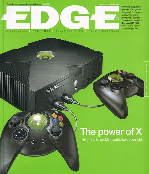 Edge Magazine, Old Xbox, Xbox Logo, Warhammer Online, Video Game Magazines, Retro Games Poster, Jet Set Radio, Original Xbox, Vaporwave Aesthetic