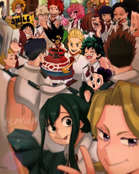 Birthday Fanart, Aesthetics Photos, Goten Y Trunks, Happy Birthday Drawings, My Hero Academia Tsuyu, Class 1 A, Naruto Sasuke Sakura, My Hero Academia Memes, Buko No Hero Academia