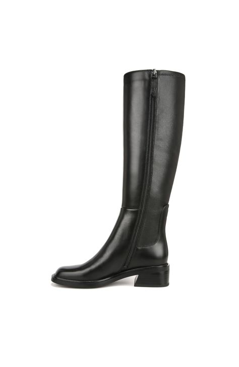 PRICES MAY VARY. Women's wide calf knee high boots with Leather/synthetic stretch leather upper Wide calf tall boots for women with partially recycled linings with soft + eco-conscious comfort Flat knee high boots with side zipper for easy on/off and comfortable all day wear Modern square toe women's fashion boots 15.75 inch shaft height, 15.35 inch circumference Flat Boots For Women Winter, Knee High Flat Boots Outfit, How To Wear Thigh High Boots, Tall Black Boots Outfit, Flat Knee High Boots, Wide Calf Tall Boots, Wide Calf Knee High Boots, Women's Knee High Boots, Long Black Boots