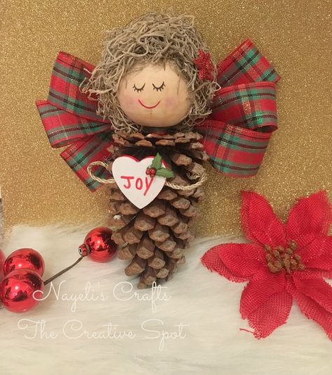 Christmas Angel Ornaments Handmade, Cone Angel, Clothespin Diy Crafts, Pinecone Crafts Kids, Pinecone Crafts Christmas, Christmas Angel Crafts, Kids Fall Crafts, Fun Fall Crafts, Christmas Homemade