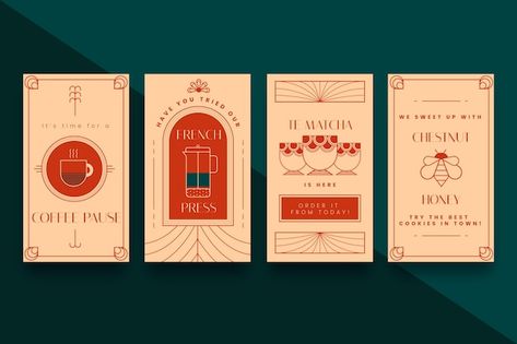 Art Deco Layout Design, Art Deco Business Card Design, Art Deco Social Media Design, Art Deco Magazine Layout, Art Deco Label Design, Art Deco Wayfinding, Art Deco Design Graphics Pattern, Art Deco Menu Design, Art Deco Packaging Design