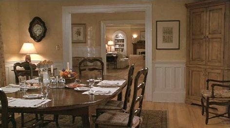 Nancy Meyers’ Interiors on Instagram: “Father of the Bride Part II (1995) #nancymeyers #fatherofthebride” Fictional Houses, Nancy Meyers Interiors, Father Of The Bride House, Traditional Eclectic, Warm Kitchen, Gold Rooms, Morning Room, Nancy Meyers, Timeless Interiors