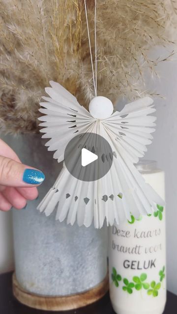 DIY, crafting,  creative tips and ideas for everyday on Instagram: "Parchment Paper Angel Ornament DIY Transforming simple parchment paper into a festive angel. Perfect for winter decor! Save this video to try it later! 🎄" Christmas Decor Ideas Angels, Angels Made From Sheet Music, Button Angel Ornament Diy, Angel Paper Craft, Paper Angels Diy How To Make, Angel Crafts Christmas, Paper Angels Diy, Angel Ornaments Diy, Valentine Angel