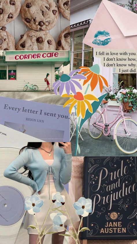 Lara Jean Covey Aesthetic Wallpaper, Laura Jean Covey Aesthetic, Lara Jean Covey Aesthetic, Lara Jean Aesthetic, Collage Moodboard, Writing A Love Letter, Lara Jean, Moodboard Aesthetic, Jenny Han