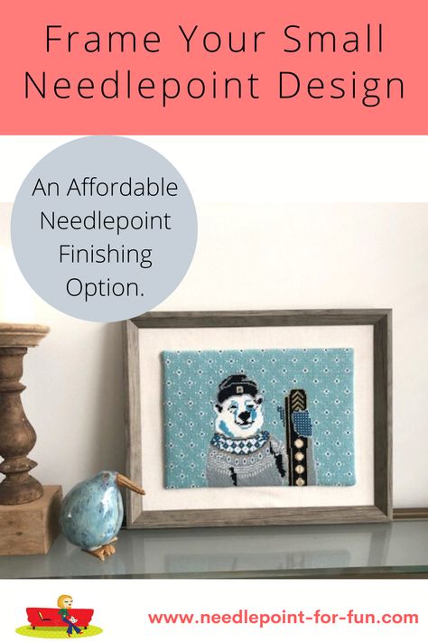 How To Display Needlepoint, How To Finish Needlepoint, Needlepoint Picture Frames, 1 Minute Video, Framed Needlepoint, Needlepoint Inspiration, Needlepoint Kits Needlepoint For Fun, Needlepoint Canvases Needlepoint For Fun, Needlepoint Projects