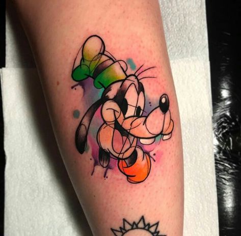 Goofy Tattoos, Mickey Tattoo, Mickey Mouse Tattoo, Nerdy Tattoos, Sorcerer Mickey, Tema Disney, Gorgeous Tattoos, Cartoon Tattoos, Dream Tattoos