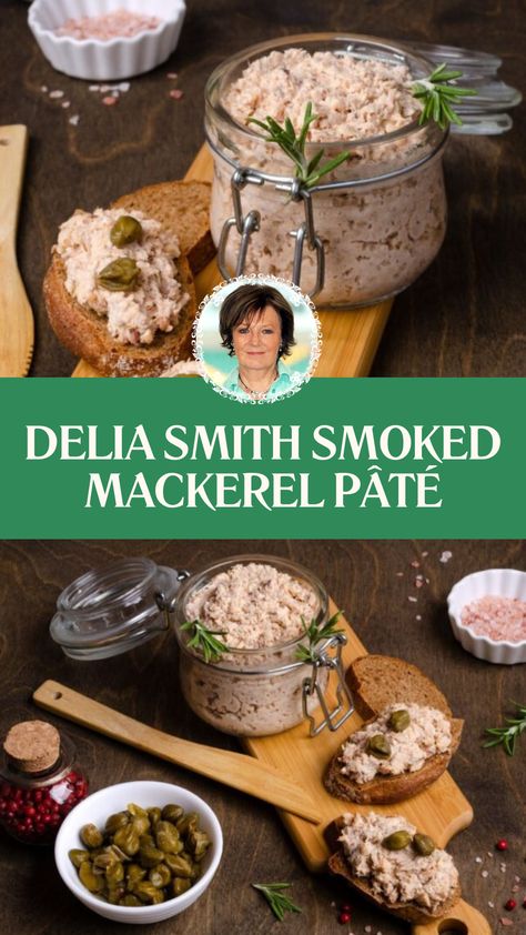 Delia Smith Smoked Mackerel Pâté Smoked Mackerel Recipe, Salted Mackerel Recipe, Mackerel Fish Recipes, Smoked Mackerel Pate, Mackerel Pate, Tuna Fish Recipes, Delia Smith, Mackerel Fish, Smoked Mackerel