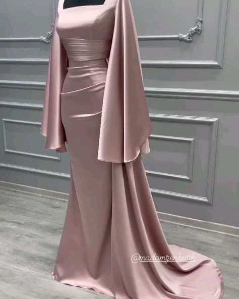 Modest Pink Dresses, Conservative Prom Dresses, Pink Silk Dress Long, Elegant Modest Dresses, Pink Modest Dress, Graduation Dress Pink, Event Dresses Classy, Elegant Silk Dresses, Dress Outfits Party