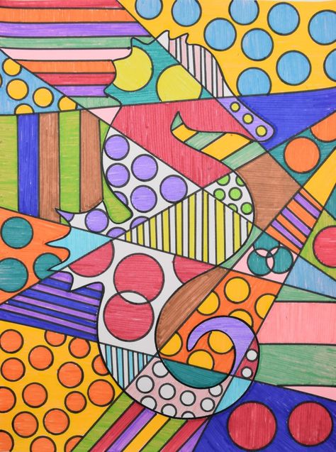 Pop Art Activities, Pop Art For Kids, Art Project For Kids, Art Projects For Teens, Pop Art Drawing, Activities For Students, Pop Art Movement, Jasper Johns, Classroom Art