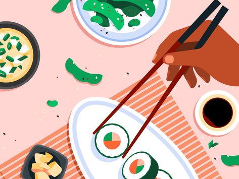 Illustration System, Food Projects, Flat Illustration, Show And Tell, Food Illustrations, Graphic Poster, Creative Work, Global Community, Creative Professional