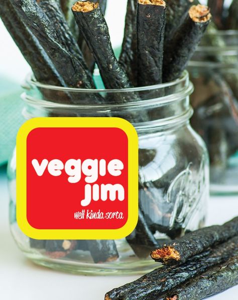 These meatless power wrap snacks are a popular vegan snack food—like a vegan slim jims. These Veggie Jim recipe is packed with flavor and nutrients. Meat Sticks, Vegan Jerky, Snack Wrap, Vegan Beef, Vegan Snack Recipes, Slim Jim, Vegan Snack, Slim Jims, Dairy Free Eggs