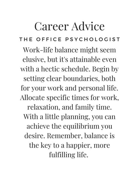 In our fast-paced world, achieving work-life balance can feel like an uphill battle, especially when schedules are jam-packed. But don't lose hope; it's absolutely achievable. Begin by setting clear boundaries, both for your work and personal life. Allocate specific times for work, relaxation, family, and self-care. When you compartmentalize your day and dedicate time to each facet, you'll find that balance is not only possible but highly beneficial. Prioritizing balance can lead to increased productivity, reduced stress, and a happier, more fulfilling life. It's not about equal hours for work and life; it's about creating a rhythm that suits your unique circumstances. By establishing these boundaries and sticking to them, you can unlock the door to a harmonious and content life. Family Over Job Quotes, Balancing Work And Life, Compartmentalize Quotes, Work Boundaries Quotes, Work Life Balance Quotes Funny, Business Mantra, Business Baddie, Nursing Inspiration, Work Life Balance Quotes