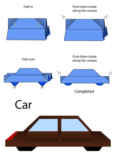 How To Make An Origami Car? - KidsPressMagazine.com Designer Nail Designs, Car Origami, Printable Origami, How To Wallpaper, Origami Car, How To Draw People, Nouns Activities, Animal Intelligence, Electronic Music Festival