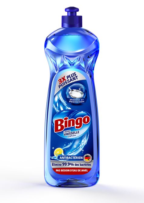 BINGO DISH WASHING DETERGENT Packaging Industrial Design (PET Bottle) – Packaging Of The World Detergent Packaging, Cleaning Products Design, Plastic Bottle Design, Detergent Brands, Soap Packaging Design, Detergent Bottles, Washing Detergent, Bottle Design Packaging, Bottle Label Design