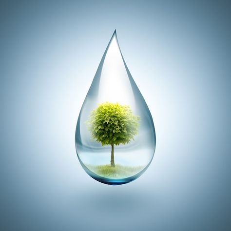 Photo drop of water with tree inside - e... | Premium Photo #Freepik #photo #environment-background #eco-background #eco-leaf #green-nature Earth Day Posters, Green Marketing, Photo Drop, Camera Drawing, Drop Logo, Water Background, Water Projects, Beauty Nails Design, Background Wallpaper For Photoshop