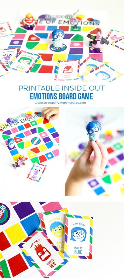 Emotions Board Game, Inside Out Games, Emotions Board, Counseling Games, Inside Out Emotions, Emotions Activities, Therapy Games, Social Thinking, School Social Work