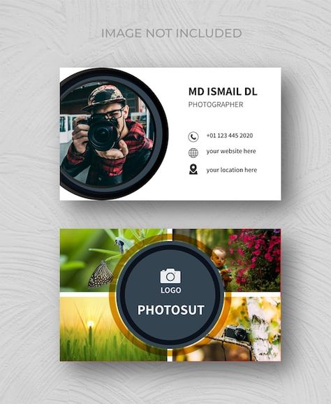 Photographer Visiting Card, Visiting Card Templates, Photography Business Cards Template, Photographer Business Card Template, Compliment Cards, Design Mockup Free, Photographer Business, Photographer Business Cards, Vertical Business Cards