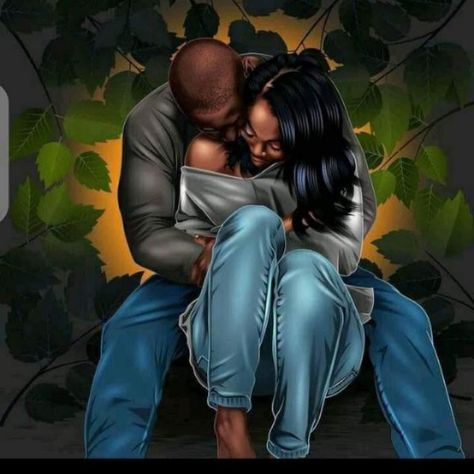 Romantic Black Art Couple, Black Love Wallpaper Hd, Black Power Couple, Black Art Love, Black Romance Aesthetic, Black Relationships, Black Baby Art, Music And The Brain, Black Power Art