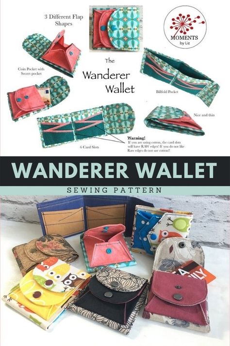 Card Wallet Sewing Pattern Free, Id Wallet Pattern, Free Wallet Sewing Patterns Tutorials, Sewing Wallet Pattern, Easy Sew Wallet Free Pattern, Diy Sew Wallet, Free Wallet Pattern Pdf, Easy Sew Wallet, Simple Bag Sewing Pattern