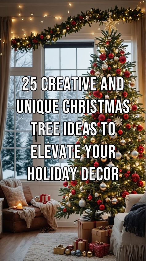 Discover 21+ gorgeous Christmas tree ideas for 2024 to make your home sparkle this season! Create a timeless look with classic red and green decor or opt for a chic vibe with silver, gold, or rose gold ornaments. For a cozy feel, try a rustic farmhouse theme featuring burlap ribbons and wooden accents. #ChristmasTreeDecor #HolidayTreeIdeas #Christmas2024Decor #FestiveTreeInspo Simple Decorated Christmas Trees, Traditional Christmas Tree Decorations, Rose Gold Ornaments, Red And Green Decor, Unique Christmas Tree Ideas, Decorating Christmas Trees, Decorating Christmas Tree, Rainbow Christmas Tree, Farmhouse Theme