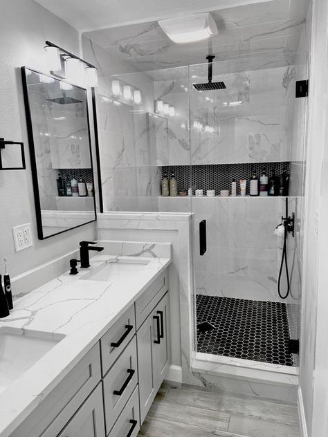 Restroom Remodel, Bathroom Redecorating, Bilik Air, Full Bathroom Remodel, Modern Bathroom Remodel, Vacation Florida, Restroom Decor, Bathroom Redesign, Bathroom Decor Apartment