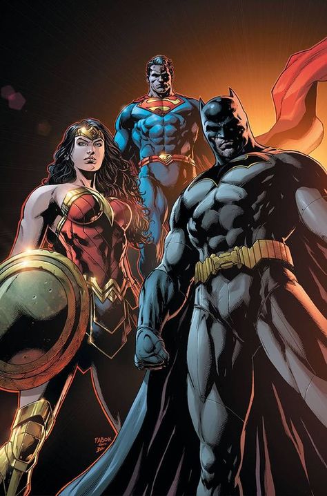 The Trinity Superman And Wonder Woman, Dc Trinity, Dc Comics Wallpaper, Batman Wonder Woman, Dc Comics Heroes, Superman Art, Univers Dc, Arte Dc Comics, Superman Wonder Woman