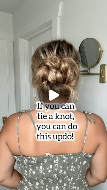 Lainey Ostrom on Instagram: "If you can tie a knot then you can do this updo (with a little bit of patience!). Have you guys noticed a trend with some of my updos? Most of them require knots! A knot is an easy way to do an updo and make your hair look professionally done! Comment below if you’ll give it a try!" Updos For Bridal Party, Protective Updos For Straight Hair, Easy Up Dos To Do On Yourself, Easy Updo You Can Do Yourself, Lazy Day Updos, Quick Professional Updo, How To Do Long Hair Updos, Professional Easy Updos, Easy Updos For Moms