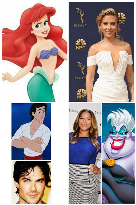 My dreamcast if @Disney made a Live Action #littlemermaid remake in 2021. #ursula #ariel #Eric #scarlettjohansson #queenlatifa #iansomerhalder Queen Latifa, Ian Somerhalder, Scarlett Johansson, Ariel, Live Action, The Little Mermaid, Cinderella, Queen, Disney Princess