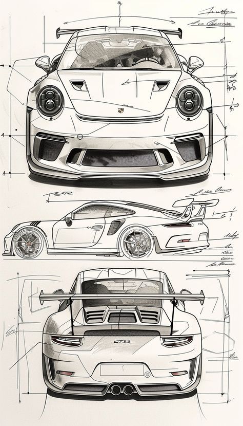 Porsche Drawing, Car Line Art, Object Drawings, Car Drawing Pencil, Low Poly Car, Porsche Poster, Cars Black, Inspirational Digital Art, Futuristic Cars Design