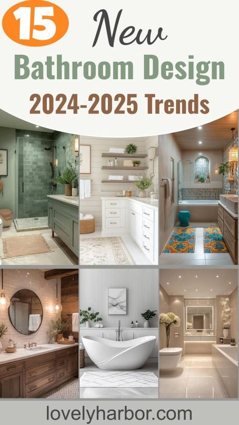 Bathroom Trends 2025, Trending Bathroom Ideas 2024, Modern Bathroom Ideas 2024 Design Trends, Bathroom 2024 Design Trends, 2025 Bathroom Trends, European Bathroom Ideas, 2024 Bathroom Trends, Modern Bathroom Design Latest Trends, Dream Bathrooms Modern