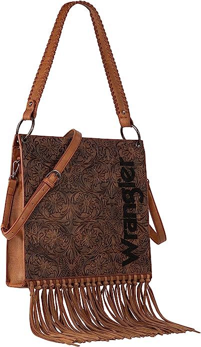 #purse #wrangler #western #westernfashion #fringe #getwestern #rodeo #nfrfashion #fashion #bags #ad #amazon Western Style Purse, Western Bag, Western Handbags, Western Purses, Fringe Purse, Fringe Bags, Top Handle Handbags, Satchel Purse, Leather Fringe