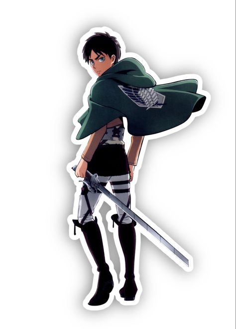 Eren Jaeger Sticker, Attack On Titan Papercraft, Sticker Printable, Anime Printables, Eren Yeager, Eren Jaeger, Printable Stickers, Attack On Titan, Darth Vader