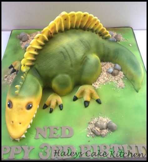 Reptile Cake, Dinosaur Themed Cake, Lizard Cake, Fondant Dinosaur, Anti Gravity Cake, Novelty Cake, Dino Cake, Gravity Cake, Pretty Wedding Cakes