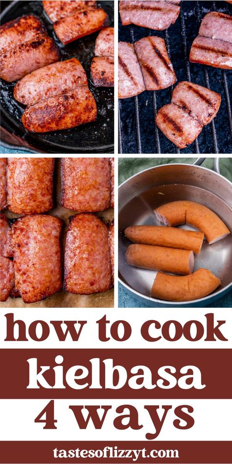 Best Way To Cook Kielbasa, How To Cook Kielbasa On The Stove, Best Kielbasa Recipes, Kielbasa Grill Recipes, Kielbasa Sandwich Recipes, How To Cook Smoked Sausage, Grilled Kielbasa Recipes, Kielbasa In Oven, Kolbasa Recipe