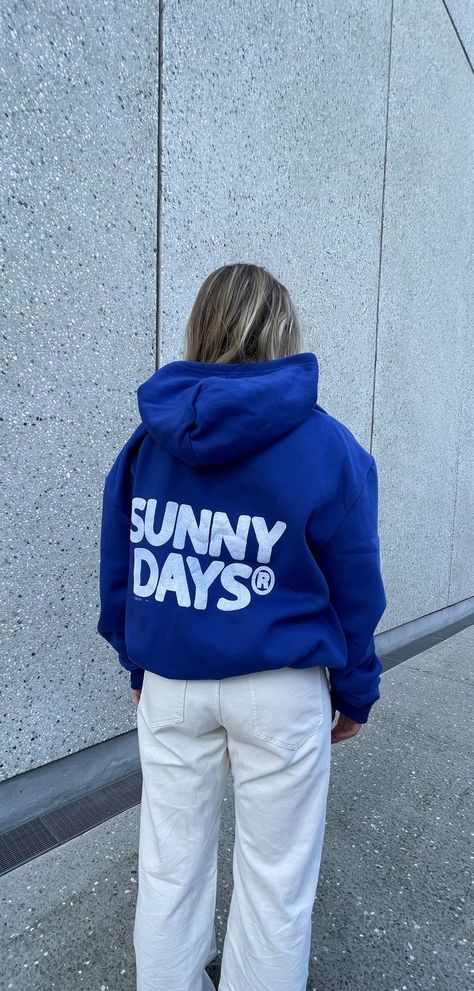 Royal Blue Sunny Days Hoodie 💙 Royal Blue Hoodie Outfit, Blue Hoodie Outfit, Royal Blue Hoodie, Royal Blue Outfits, Hoodie Design Ideas, Hoodie Outfit Men, Faith Clothing, Shirt Design Inspiration, Hoodie Outfit