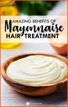 Mayonnaise Hair Treatments, Mayonnaise Hair Mask, Mayonnaise For Hair, Hair Mayonnaise, Natural Hair Conditioner, Hair Care Remedies, Hair Mask For Damaged Hair, Hair Care Oil, Hair Pack