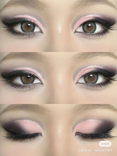 Simple Eye Looks, Cute Eyeshadow Ideas, K Pop Makeup, Korean Makeup Trends, Vampire Bride, Cute Eye Makeup, Doll Eye Makeup, Swag Makeup, Ethereal Makeup