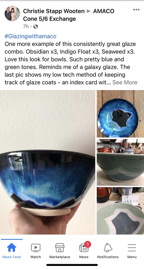 Amaco Obsidian, Obsidian Glaze, Glaze Combinations, Amaco Glazes, Ceramic Glaze Recipes, Pottery Workshop, Glaze Ceramics, Pottery Glazes, Low Tech