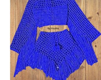 Crochet Swimwear Pattern, Beach Coverup Pattern, Crochet Two Piece, Plus Size Beach, Mode Crochet, Crochet Swimwear, Crochet Bralette, Bra Pattern, Crochet Clothing And Accessories