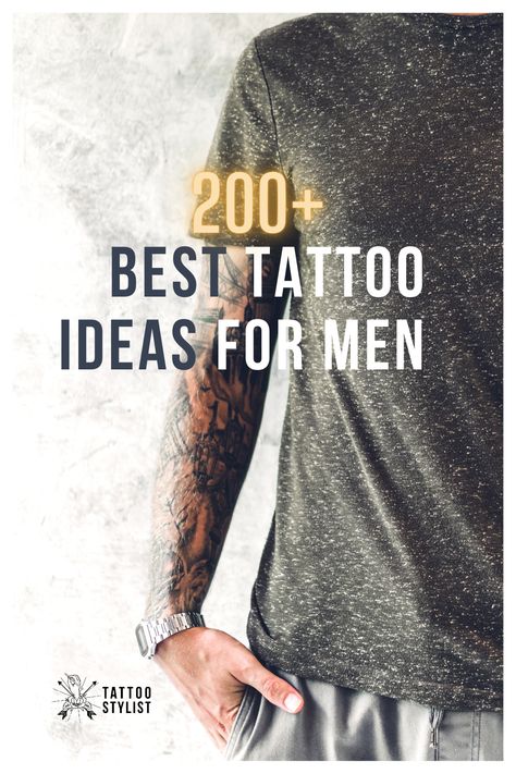 Best Tattoo Ideas for Men -  #Ideas #Men #Tattoo Tattoo Sleeves For Men Ideas, Best Man Tattoo Ideas, Best Mens Tattoos Ideas, Family Symbol Tattoo Men, Random Arm Tattoos Men, Men Tattoos Arm Sleeve Simple, Guys First Tattoo Ideas, Mens Rib Tattoo Ideas Unique, Mens Inspirational Tattoos