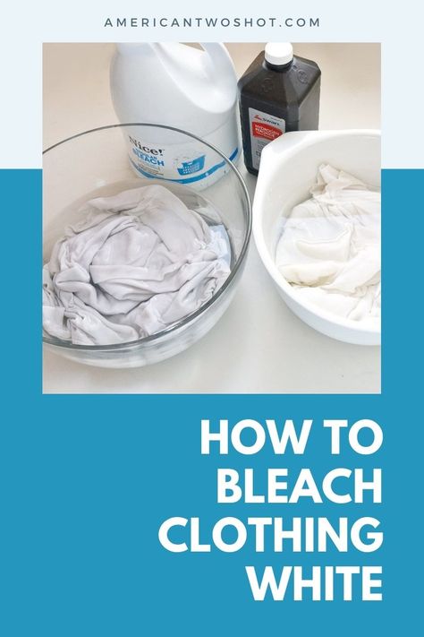 Bleaching White Clothes, Rit Dye Colors Chart, Homemade Bleach Alternative, Whiten White Clothes, How To Bleach Whites, Stained Clothes, How To Whiten Clothes, Dingy Whites, Washing White Clothes