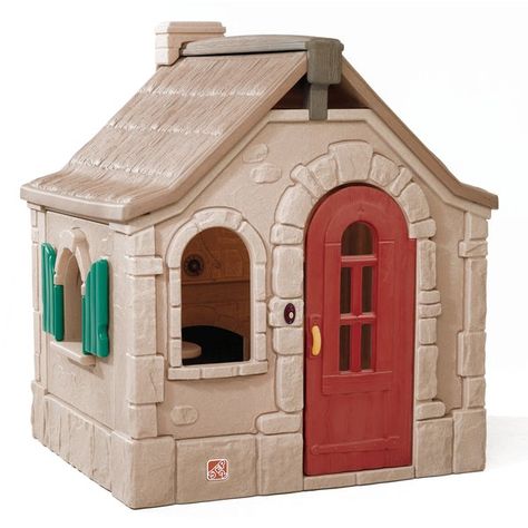 Lend a playful and cheerful mood to a backyard with the Step2 Naturally Playful Storybook Cottage Playhouse. This colorful playhouse surely brings smile on every child’s face and provide them with the perfect recreational time. <br/><br/>The Naturally Playful Storybook Cottage Playhouse by Step2 is made from ABS plastic that ensures long lasting performance and reliability. The multicolored playhouse blends with most surroundings and enhances its look. It features drop-l... Toddler Outdoor Playhouse, Plastic Playhouse Makeover, Cedar Playhouse, Cottage Playhouse, Plastic Playhouse, Playhouse Furniture, Toddler Playhouse, Kids Playhouse Outdoors, Backyard Playset