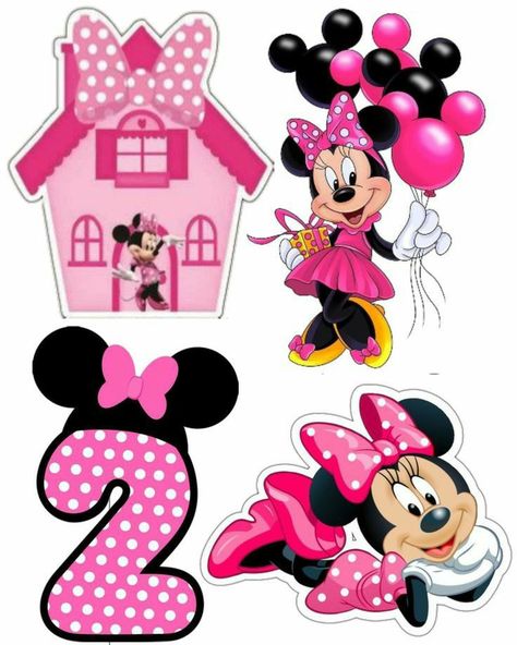 Minnie Mouse Topper, Minnie Cake Topper, Topper Minnie Mouse, Bolo Do Mickey Mouse, Minnie Mouse Printables, Cinderella Cake Topper, Mickey Mouse Cake Topper, Spiderman Cake Topper, Minnie Mouse Cake Topper