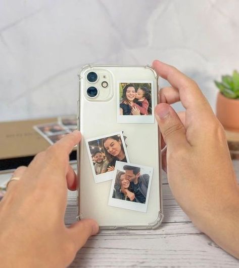 Polaroid Cover Iphone, Polaroid Phone Case Ideas, Polaroid Phone Cover, Phn Cover, Polaroid Cases, Happiness Box, Case Iphone Couple, Polaroid Diy, Vintage Paper Printable